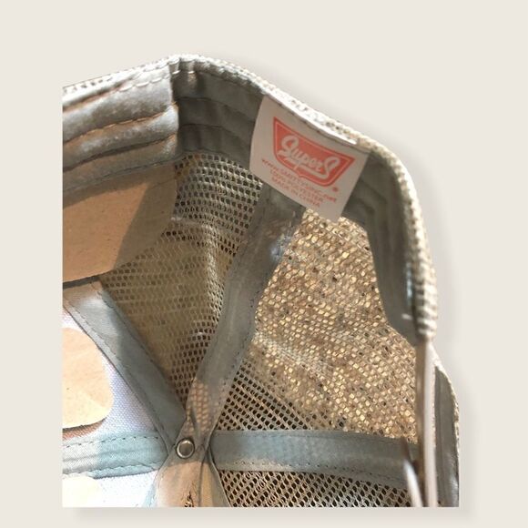 Super S Premuim Lubricants Logo Denim Hat Cap Mesh Snapback NWOT - Picture 2 of 3